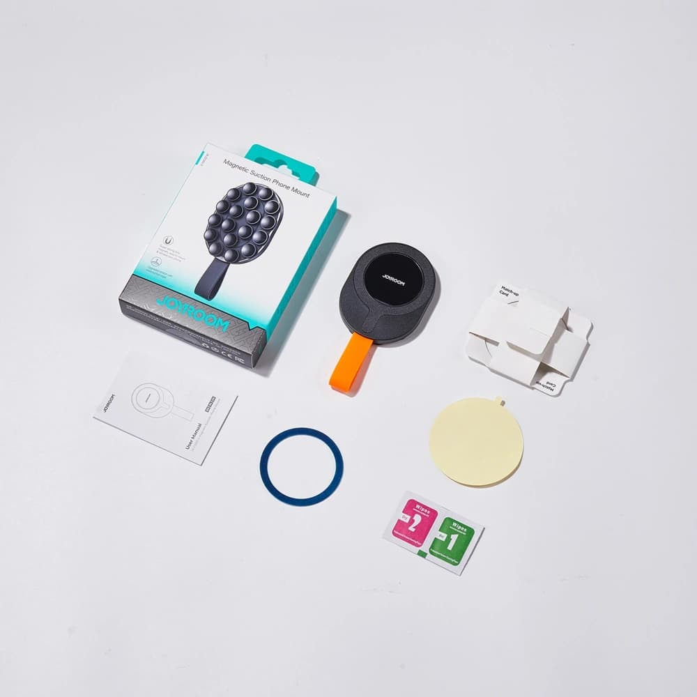 Joyroom JR-ZS393-S magnetic mount with attachments for 4.7-7" phone black-orange - 4