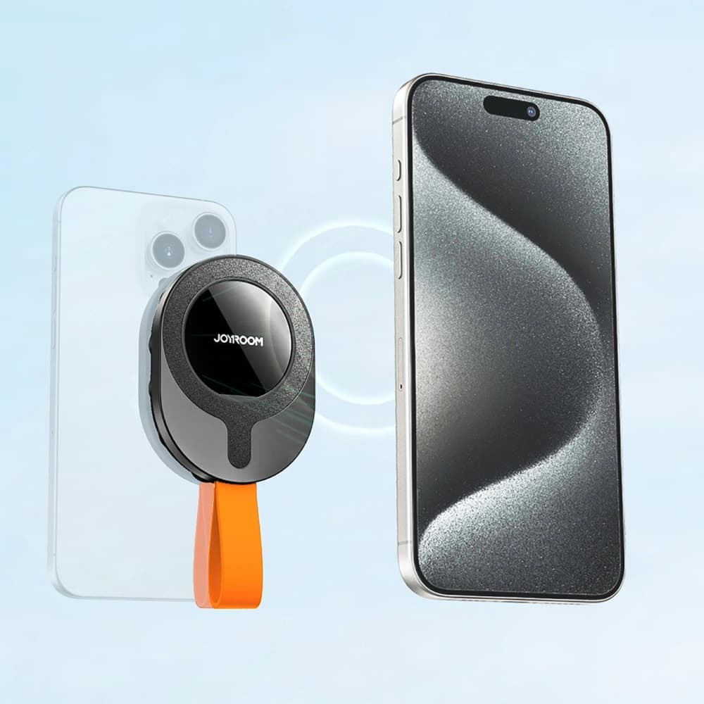 Joyroom JR-ZS393-S magnetic mount with attachments for 4.7-7" phone black-orange - 5