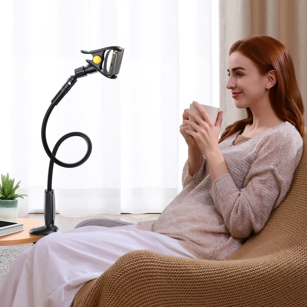 Joyroom suport pentru telefon JR-ZS389 cu braț flexibil pentru birou negru - 16