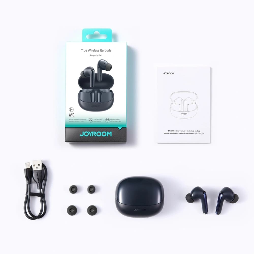 Joyroom Funpods kabellose In-Ear-Kopfhörer JR-FN2 TWS Bluetooth 5.4 ANC IP54 schwarz - 8
