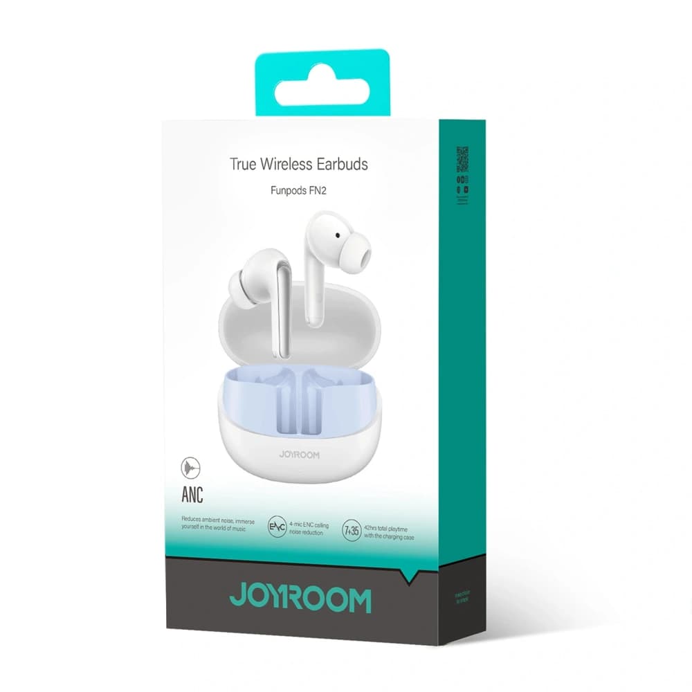 Bezdrátová sluchátka do uší Joyroom Funpods JR-FN2 TWS Bluetooth 5.4 ANC IP54 bílé - 7