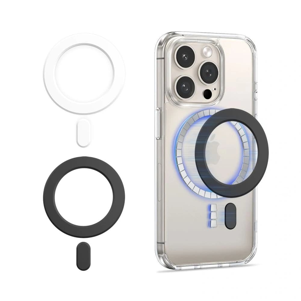 Tech-Protect MMP-100 Magnetic MagSafe Ring Negru & Alb [2 PACK] - 5