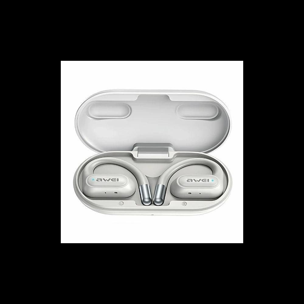 AWEI T93 Bluetooth 5.4 OWS drahtlose Kopfhörer + Dockingstation weiß - 1