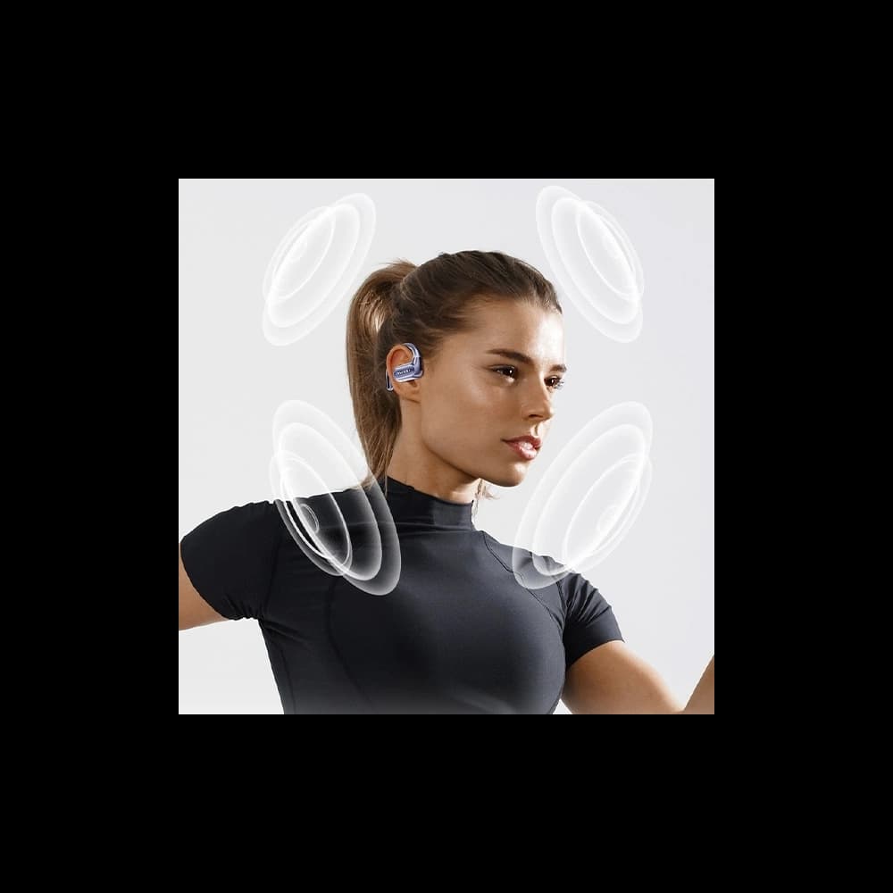 AWEI T93 Bluetooth 5.4 OWS drahtlose Kopfhörer + Dockingstation weiß - 2