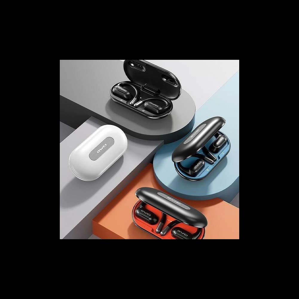 AWEI T93 Bluetooth 5.4 OWS kabellose Kopfhörer + Dockingstation schwarz - 5