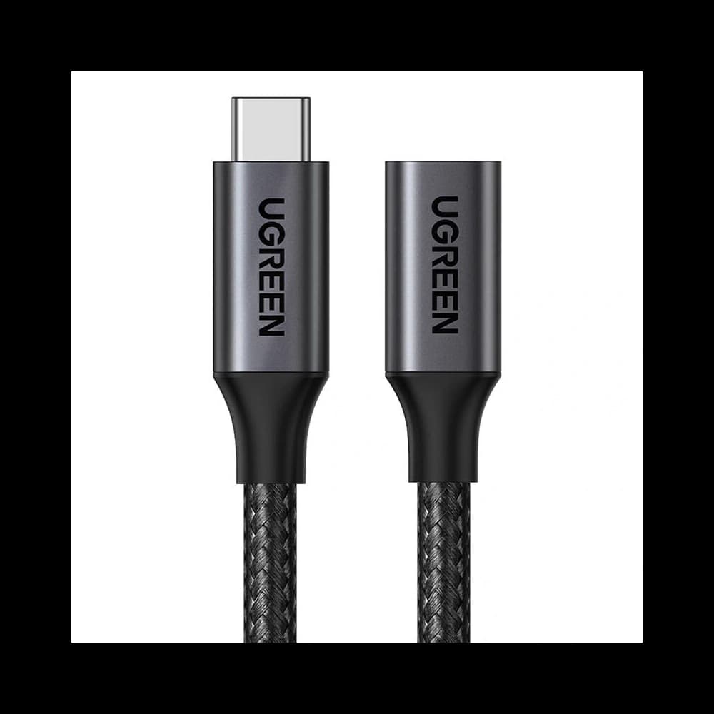 USB-C prodlužovací kabel 3.2 UGREEN US372 mužský USB-C na ženský USB-C Gen 2 1m (černý) - 1