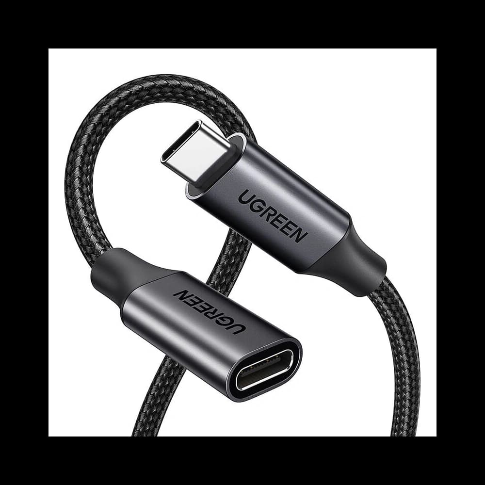 USB-C prodlužovací kabel 3.2 UGREEN US372 mužský USB-C na ženský USB-C Gen 2 1m (černý) - 2