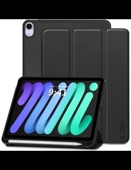 Tech-Protect SmartCase Pen Apple iPad Mini 8.3 6 / 7 2021 / 2024 Negru