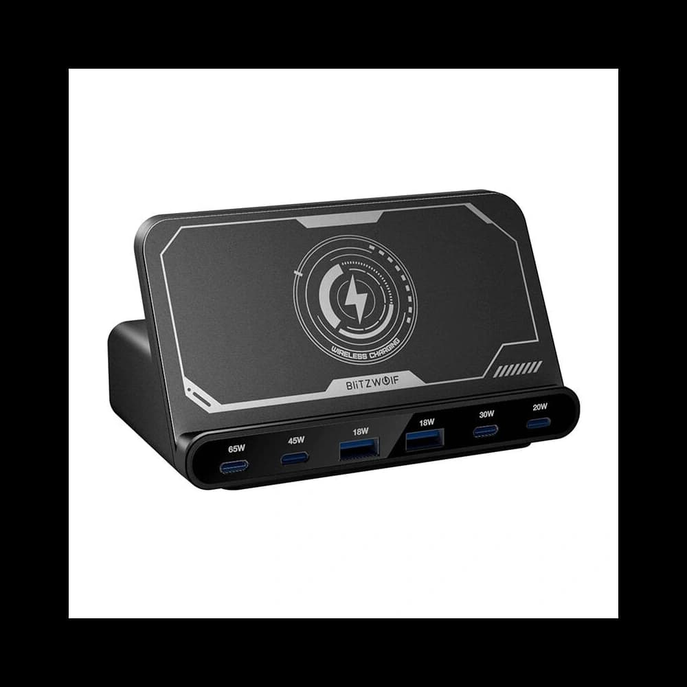 Nabíjecí stanice Blitzwolf BW-S27 160W, 2xUSB-A, 4xUSB-C, 15W (černá) - 1