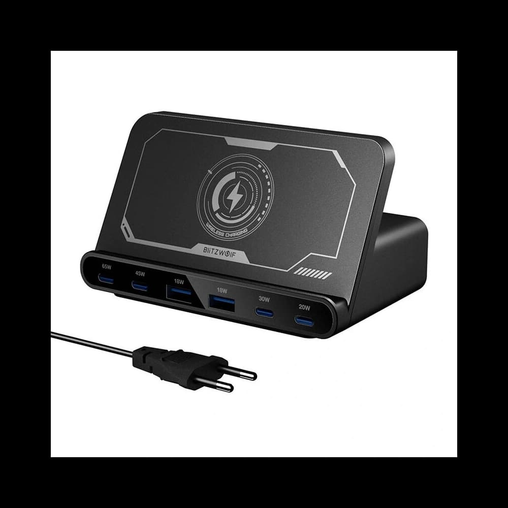 Nabíjecí stanice Blitzwolf BW-S27 160W, 2xUSB-A, 4xUSB-C, 15W (černá) - 2