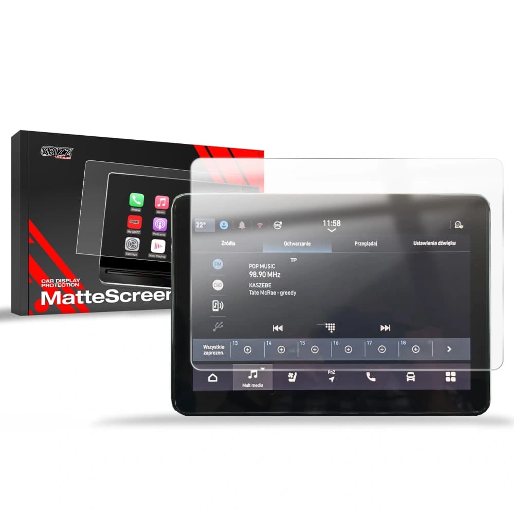 Matte GrizzGlass CarDisplay Protection Fiat Mileo 10" 2024-2025 - 1