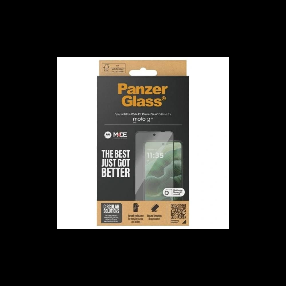 PanzerGlass Motorola Moto G35 5G Bildschirmschutz Ultra-Breite Passform - 3