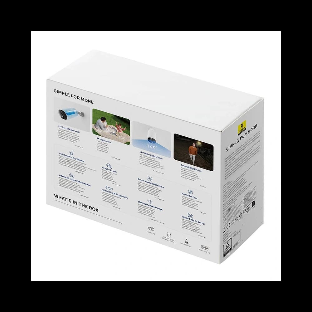 Baseus B1 Cameră Exterioară 2K (Albă) - 7