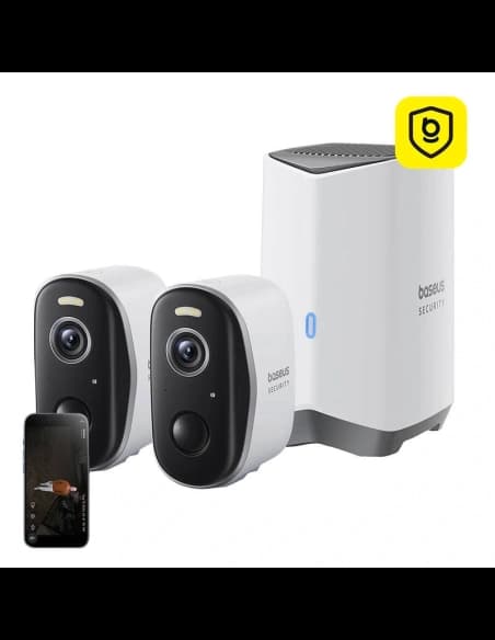 Baseus N1 2K Outdoor camera set of 2 (White)