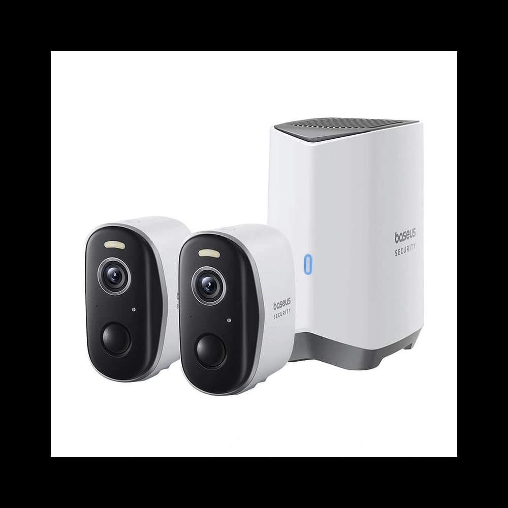 Baseus N1 Plus 2K Outdoor camera set of 2 (White) - 2