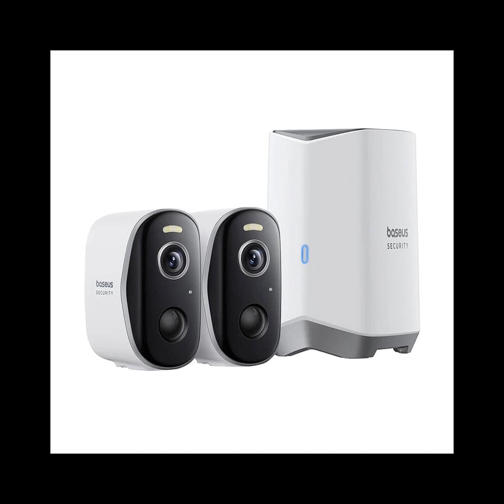 Baseus N1 Plus 2K Outdoor camera set of 2 (White) - 4