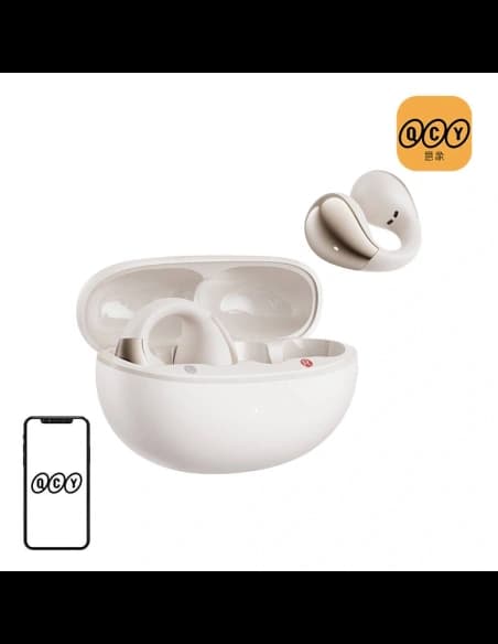 Bezdrátová sluchátka QCY Crossky Clip T33 Bluetooth 5.4 (bílé)