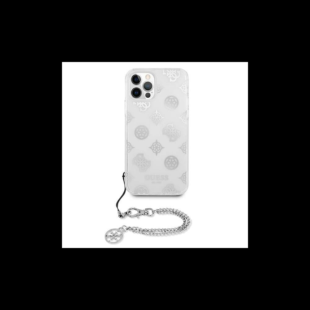 [OUTLET] Etui Guess GUHCP12LKSPESI Apple iPhone 12 Pro Max stříbrný/silver hardcase Peony Chain Collection - 3