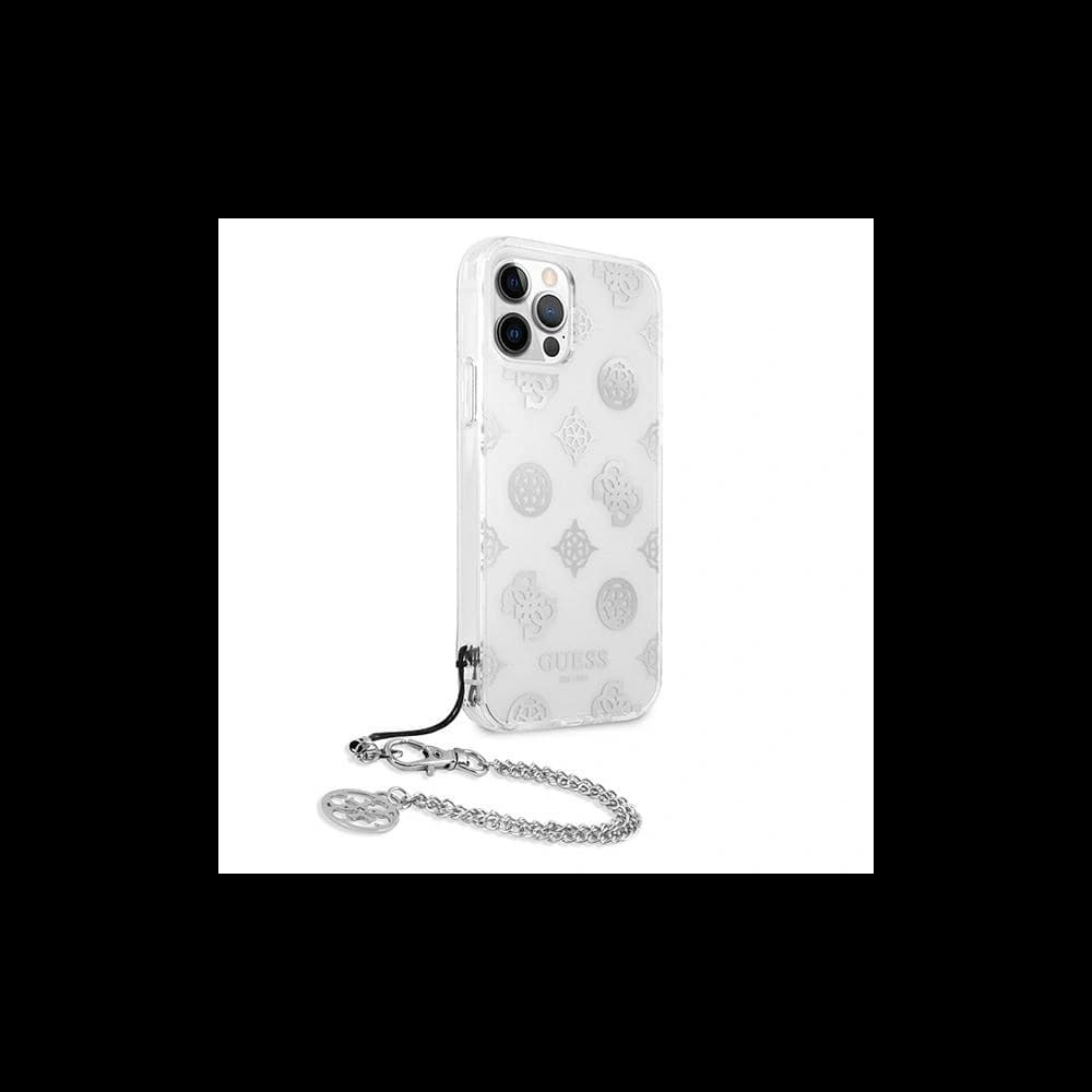 [OUTLET] Etui Guess GUHCP12LKSPESI Apple iPhone 12 Pro Max stříbrný/silver hardcase Peony Chain Collection - 4