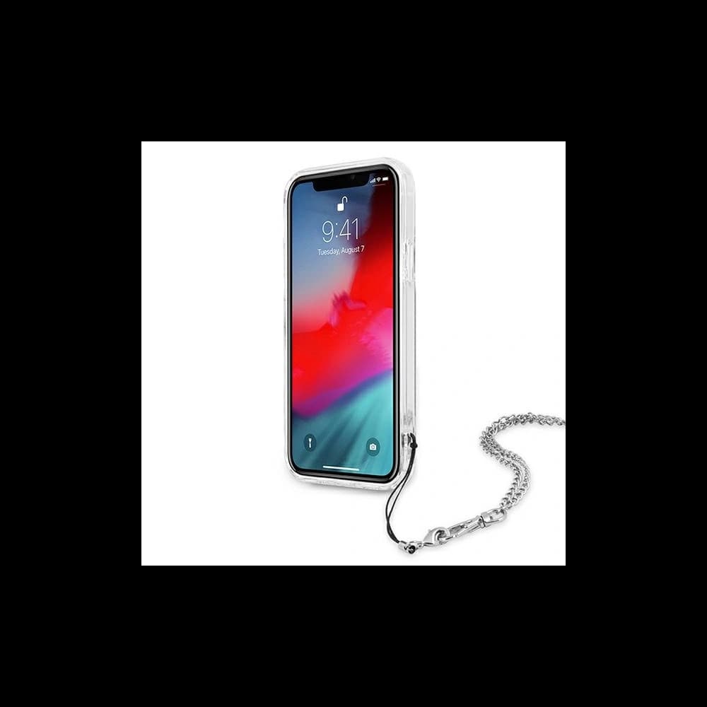 [OUTLET] Etui Guess GUHCP12LKSPESI Apple iPhone 12 Pro Max stříbrný/silver hardcase Peony Chain Collection - 5