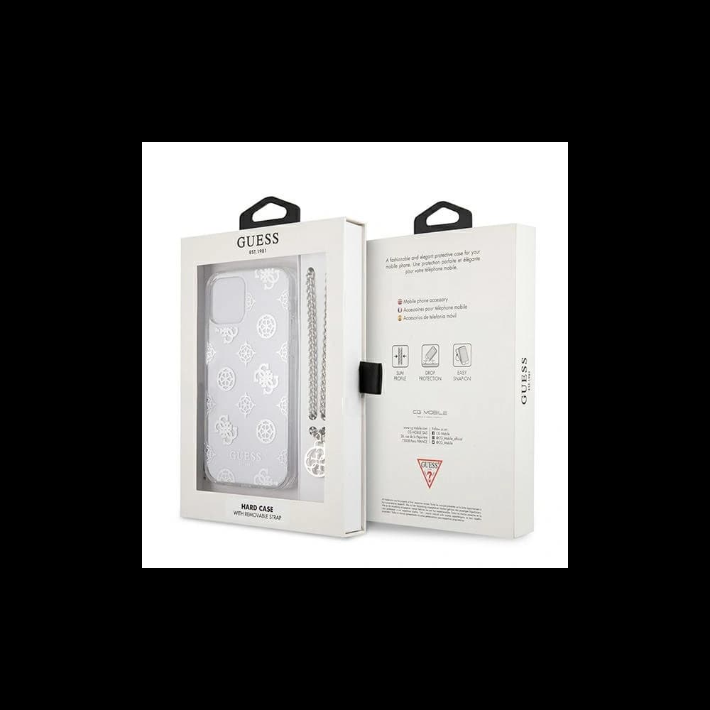 [OUTLET] Etui Guess GUHCP12LKSPESI Apple iPhone 12 Pro Max stříbrný/silver hardcase Peony Chain Collection - 8