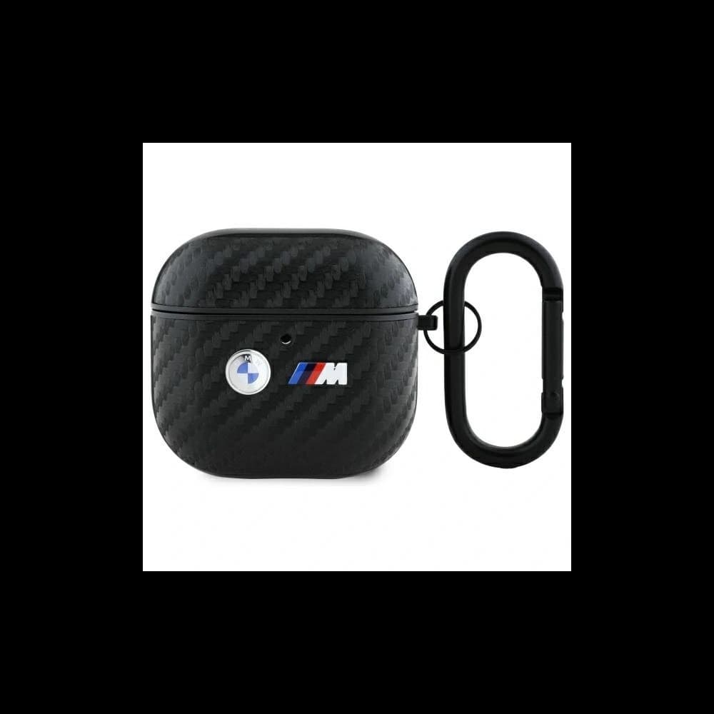 BMW BMA4WMPUCA2 Apple AirPods 4 cover Carbon Double Metal Logo black - 1