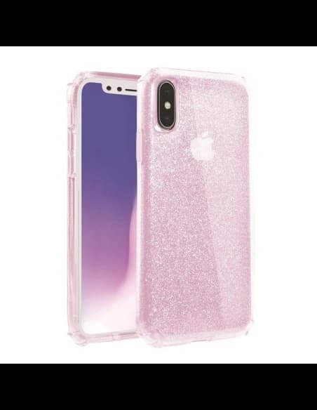 Apple UNIQ Clarion Tinsel Tasche iPhone X/XS rosa/rosa