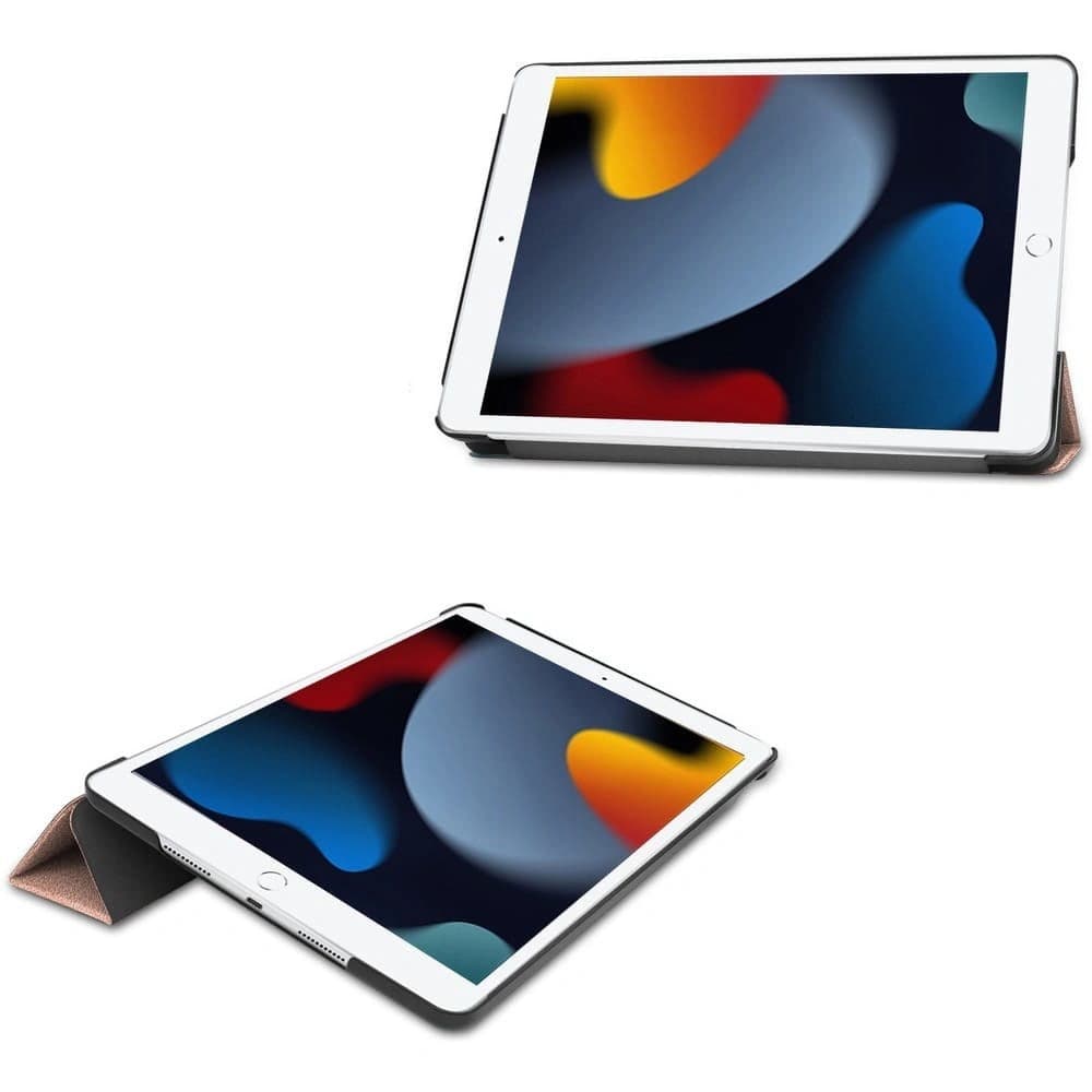 Etui Bizon Case Tab Croc do Apple iPad 9/8/7 10.2 2021/2020/2019 růžovo-zlaté - 2