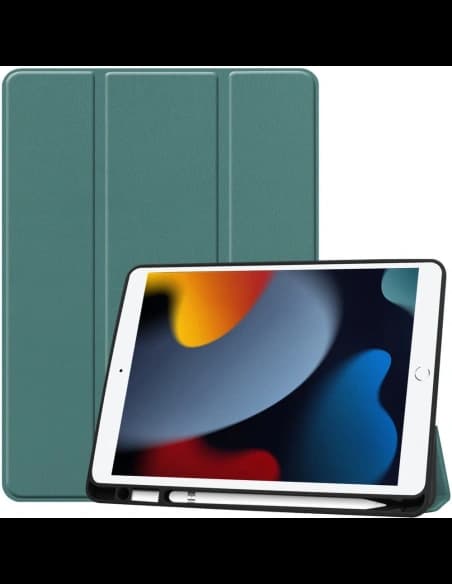 Bizon Case Tab Lizard Apple iPad 9/8/7 10.2 2021/2020/2019 dark green