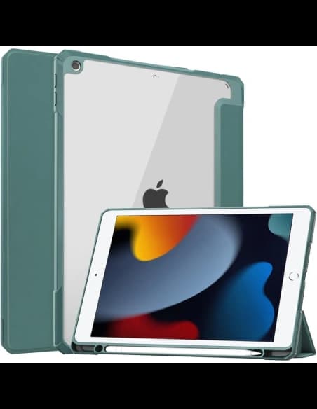 Bizon Case Tab Clear Matt Apple iPad 9/8/7 10.2 2021/2020/2019 dark green