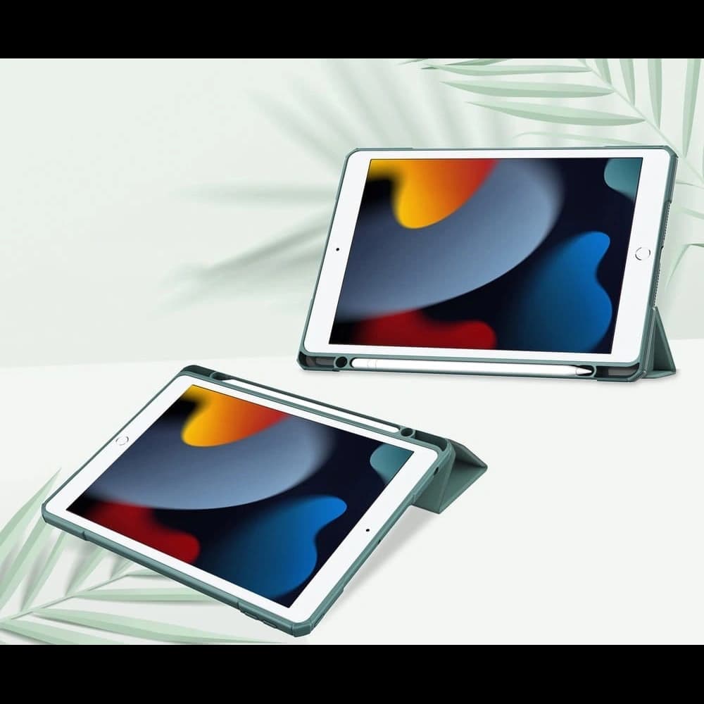 Etui Bizon Case Tab Clear Matt do Apple iPad 9/8/7 10.2 2021/2020/2019 tmavě zelené - 2