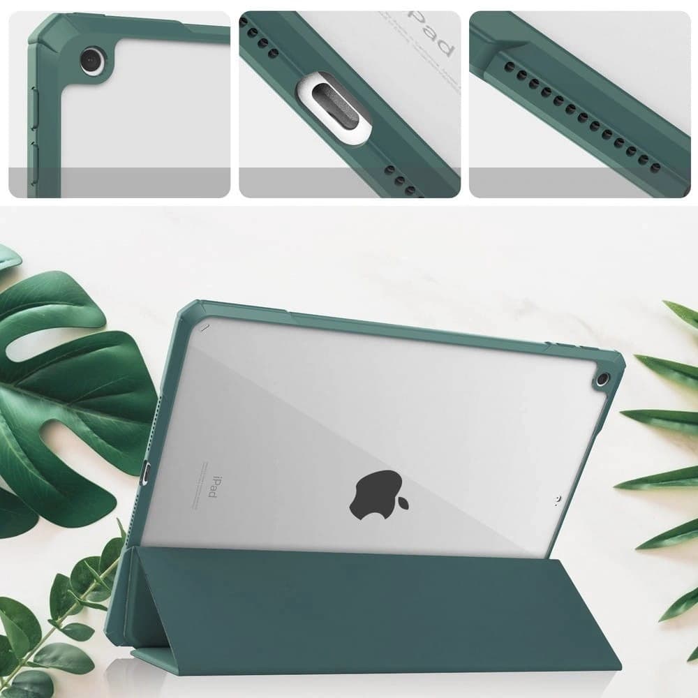Etui Bizon Case Tab Clear Matt do Apple iPad 9/8/7 10.2 2021/2020/2019 tmavě zelené - 3