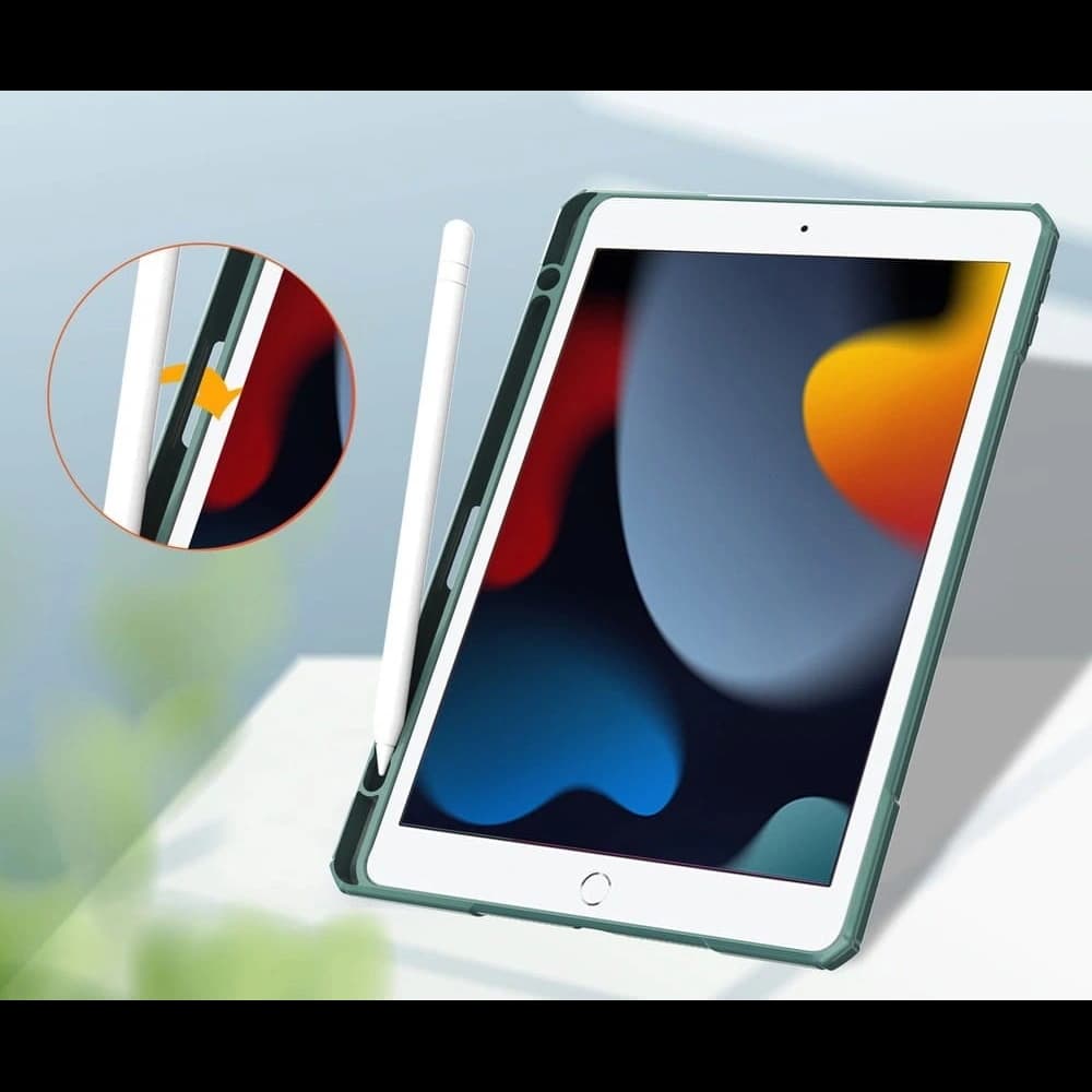 Etui Bizon Case Tab Clear Matt do Apple iPad 9/8/7 10.2 2021/2020/2019 tmavě zelené - 5