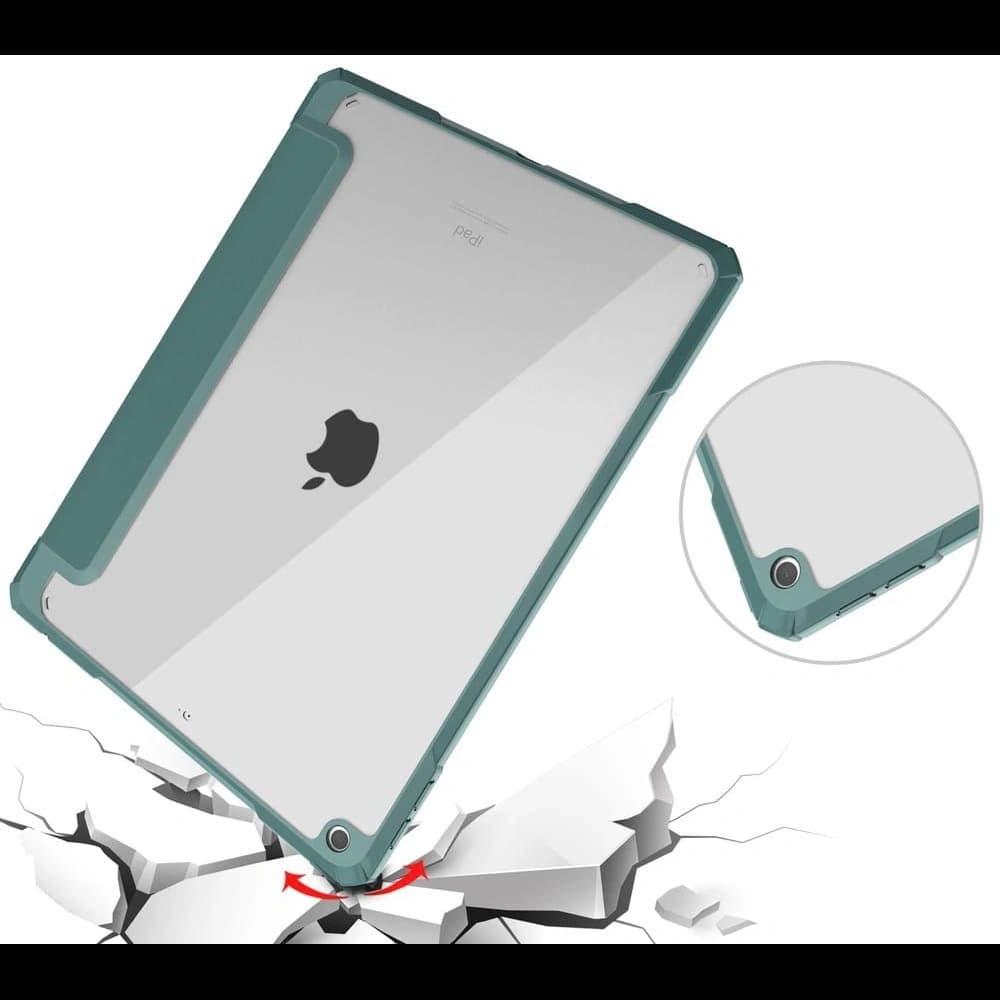 Etui Bizon Case Tab Clear Matt do Apple iPad 9/8/7 10.2 2021/2020/2019 tmavě zelené - 6