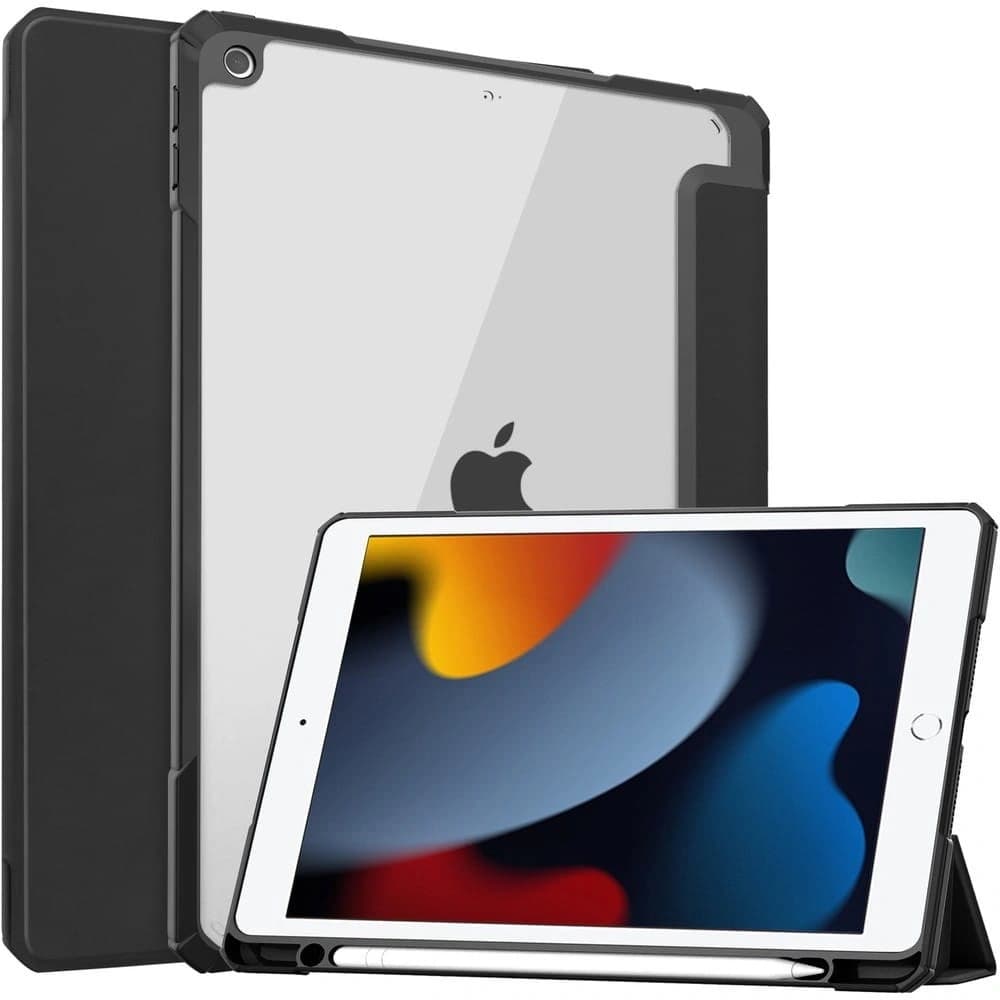 Bizon Case Tab Clear Matt Apple iPad 9/8/7 10.2 2021/2020/2019 fekete - 1