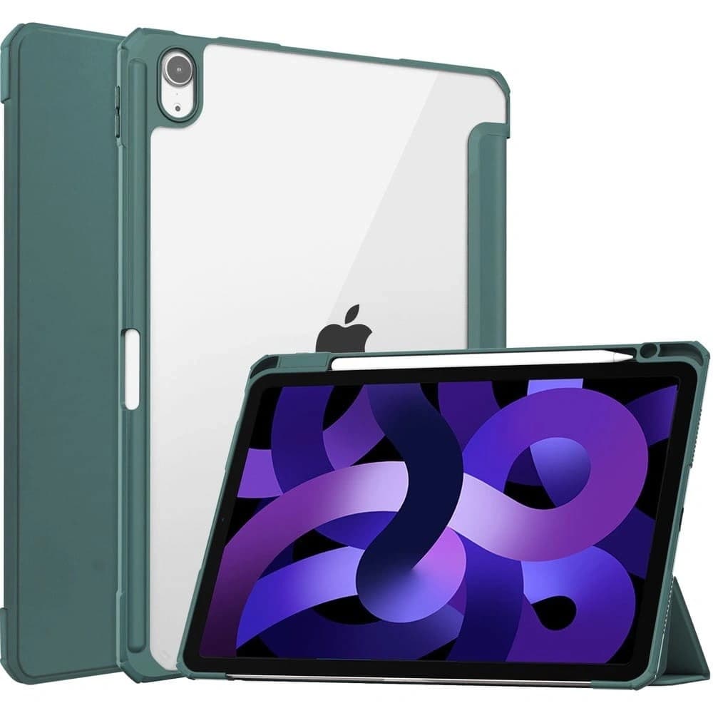 Bizon Case Tab Clear Matt Apple iPad Air 6 / Air 5 / Air 4 / iPad Pro 11 2018 verde închis - 1