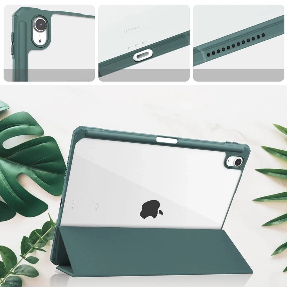 Bizon Case Tab Clear Matt Apple iPad Air 6 / Air 5 / Air 4 / iPad Pro 11 2018 verde închis - 3