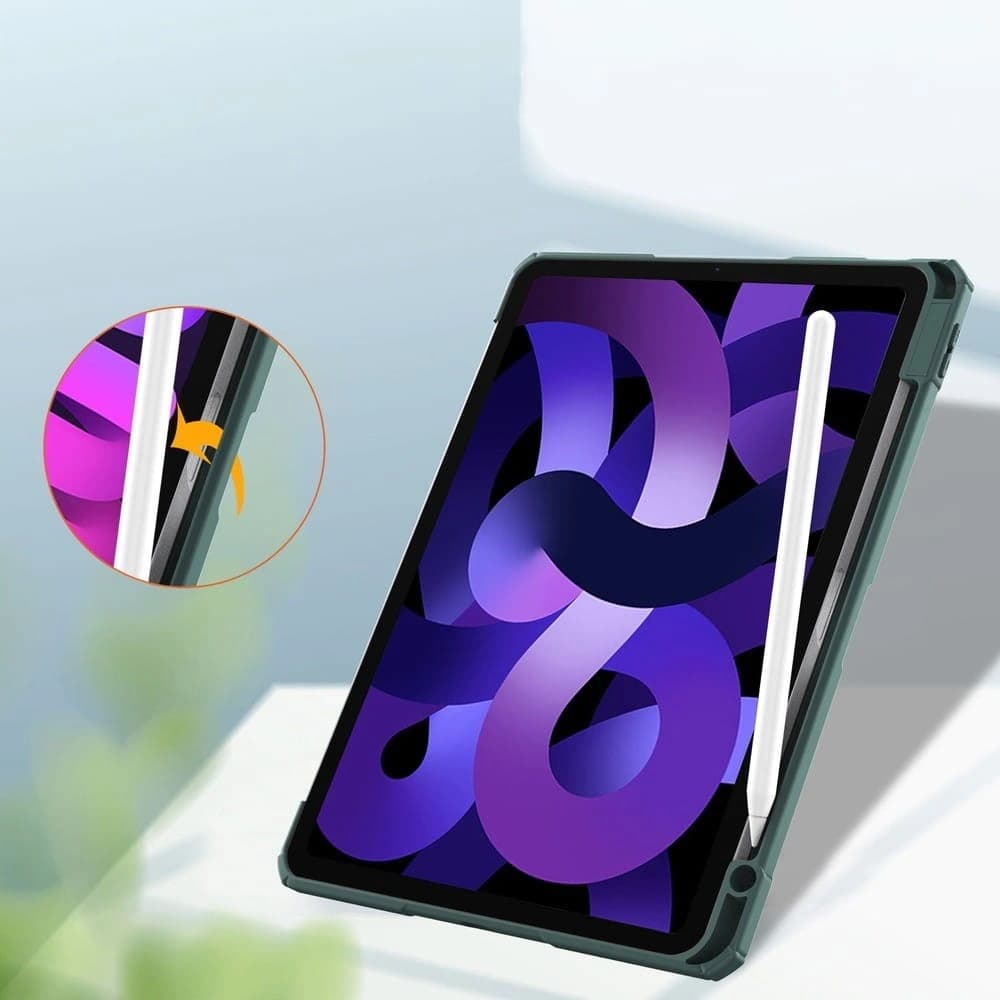 Bizon Case Tab Clear Matt Apple iPad Air 6 / Air 5 / Air 4 / iPad Pro 11 2018 verde închis - 5