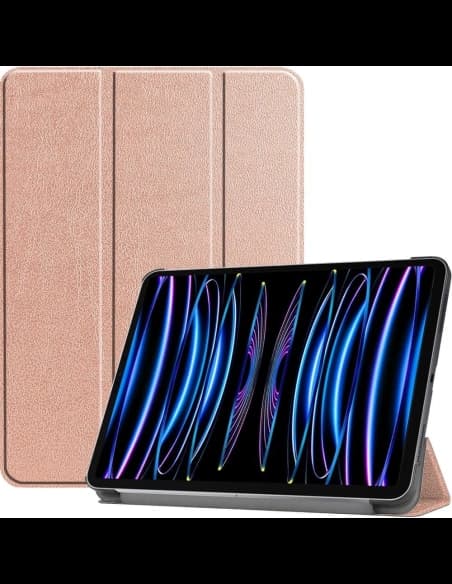 Etui Bizon Case Tab Croc do Apple iPad Pro 11 2022/2021/2020/2018 różowozłote
