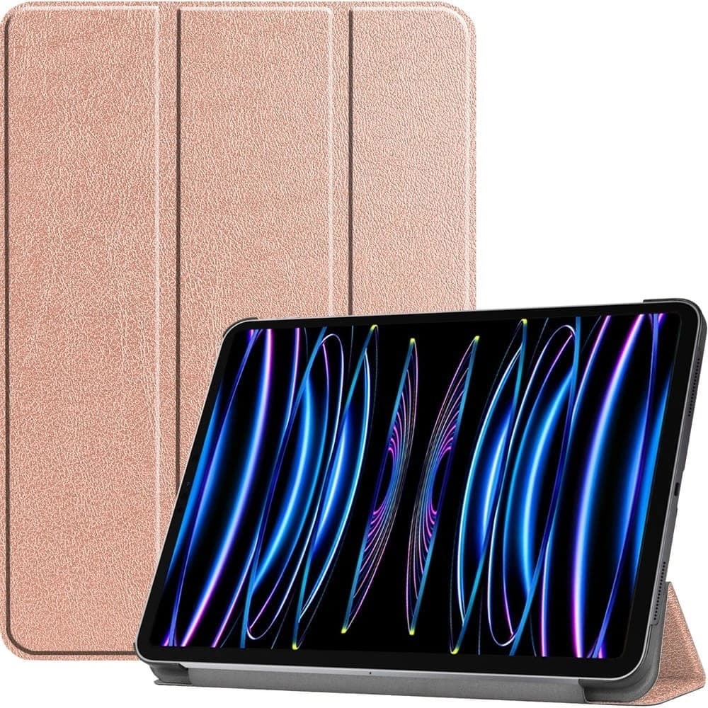 Etui Bizon Case Tab Croc do Apple iPad Pro 11 2022/2021/2020/2018 růžovo-zlaté - 1