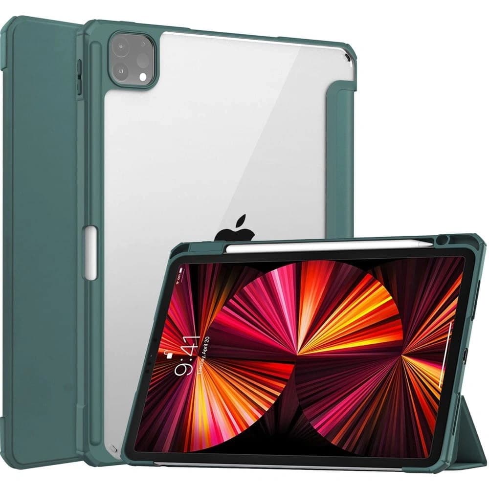 Etui Bizon Case Tab Clear Matt do Apple iPad Pro 11 2022/2021/2020/2018 tmavě zelené - 1
