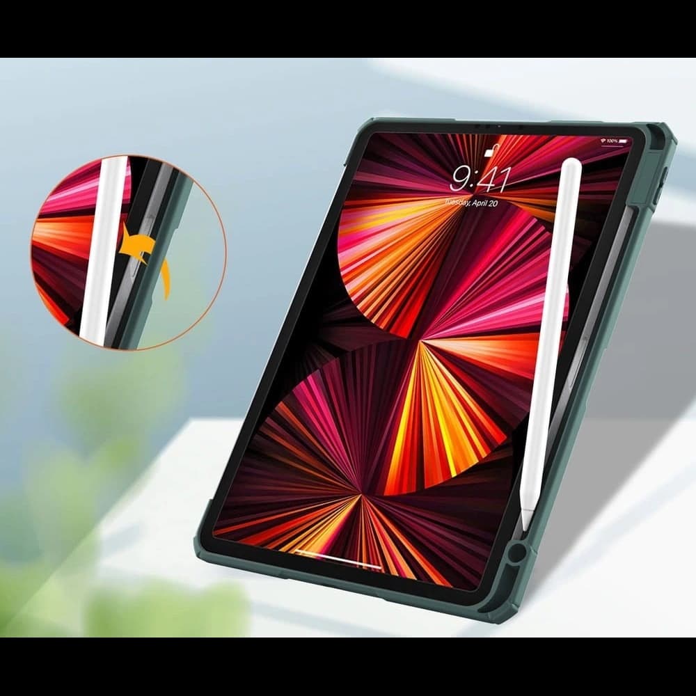 Etui Bizon Case Tab Clear Matt do Apple iPad Pro 11 2022/2021/2020/2018 tmavě zelené - 5