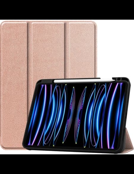 Etui Bizon Case Tab Lizard do Apple iPad Pro 11 2022/2021/2020/2018 różowozłote