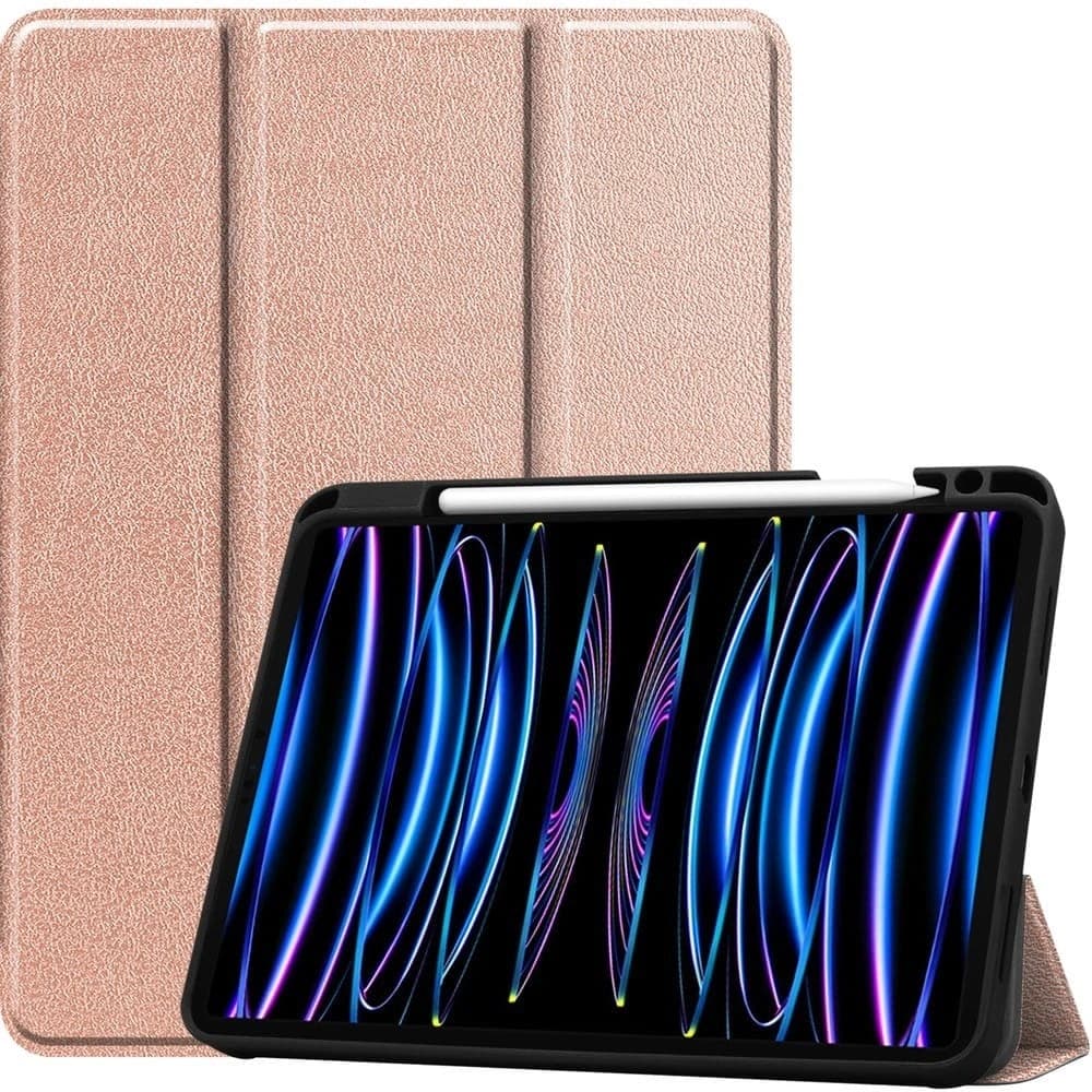 Etui Bizon Case Tab Lizard do Apple iPad Pro 11 2022/2021/2020/2018 růžovo-zlaté - 1