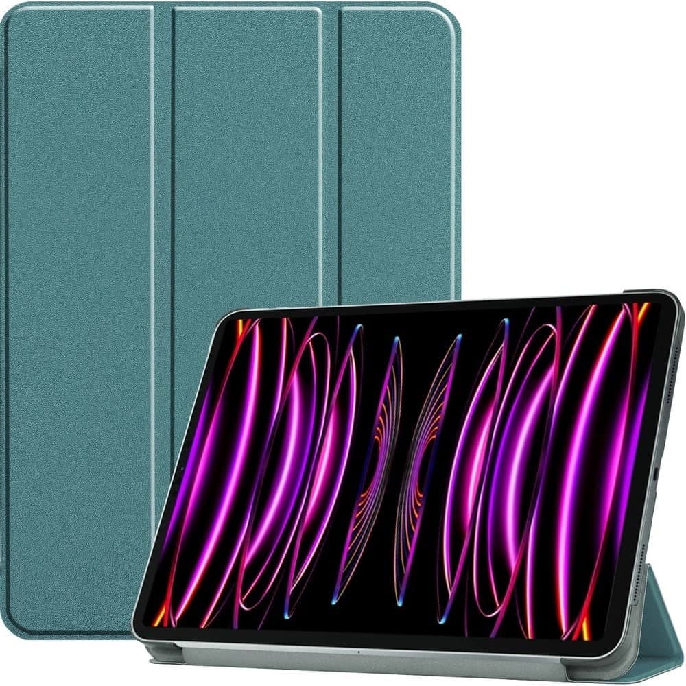 Etui Bizon Case Tab Croc do Apple iPad Pro 12.9 2022/2021/2020/2018 tmavě zelené - 1