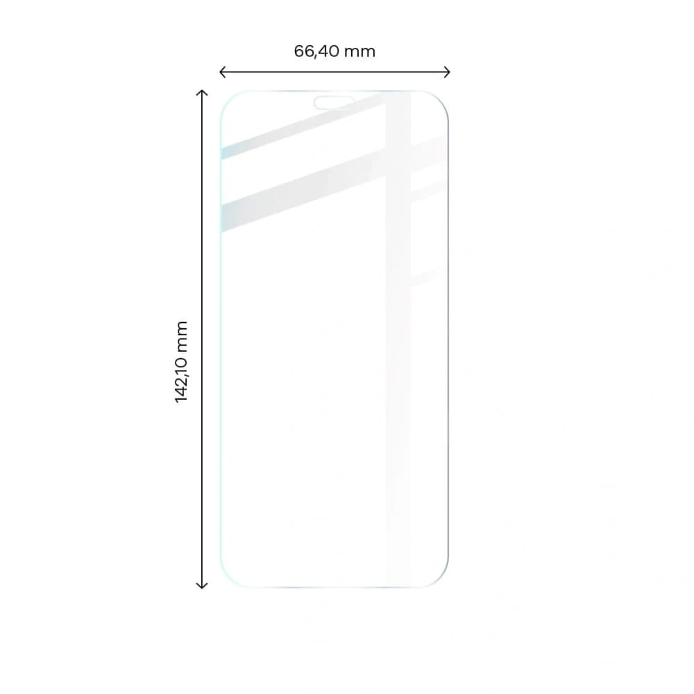 Bizon Glas Klarglas gehärtetes Glas - 3 Stück. + Linsenglas Apple iPhone 11 - 6