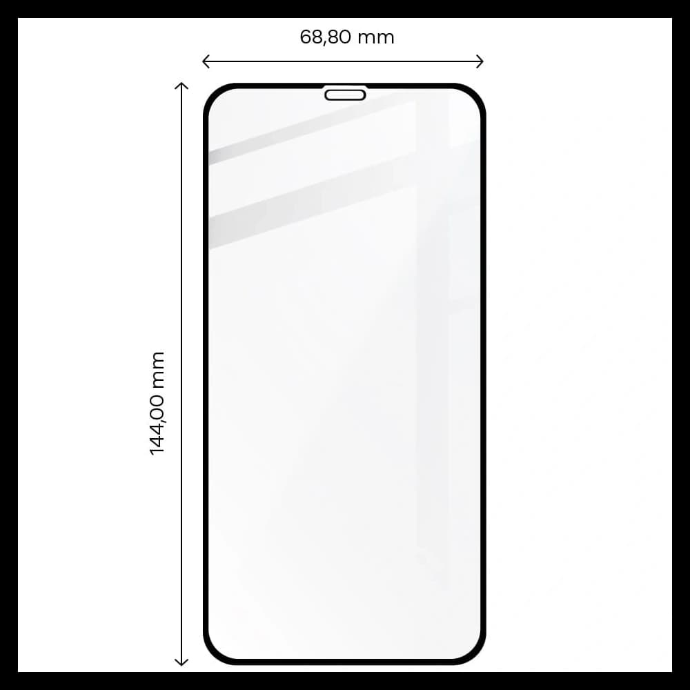 Bizon Glass Edge CF sticlă temperată - [2 PACK] + protecție pentru lentile Apple iPhone 11 negru - 2