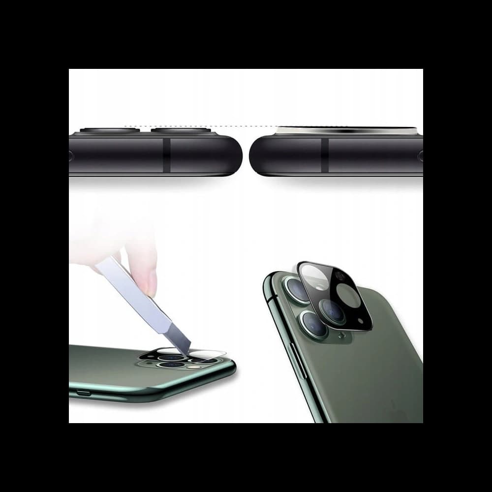 Bizon Glass Edge gehärtetes Glas - [2 PACK] + Linsenschutz Apple iPhone 11 Pro schwarz - 6
