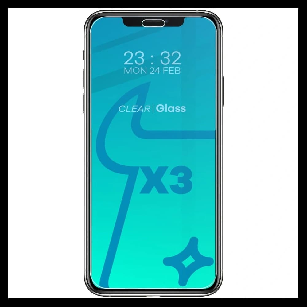 Bizon Glass Klarglas gehärtetes Glas - 3 Stück. + Linsenglas Apple iPhone 11 Pro Max - 3