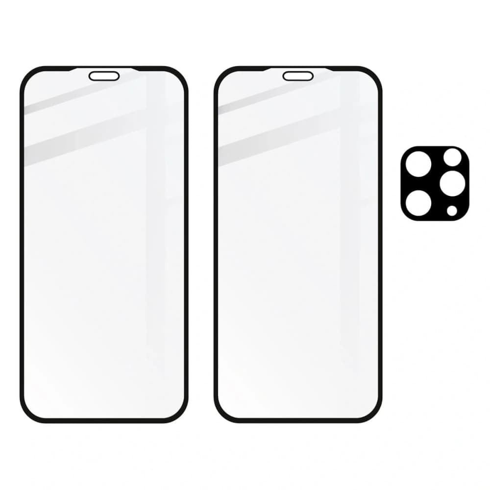 Bizon Glass Edge CF sticlă temperată - [2 PACK] + protecție pentru lentilă Apple iPhone 11 Pro Max negru - 5